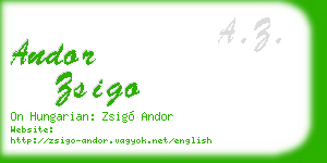 andor zsigo business card